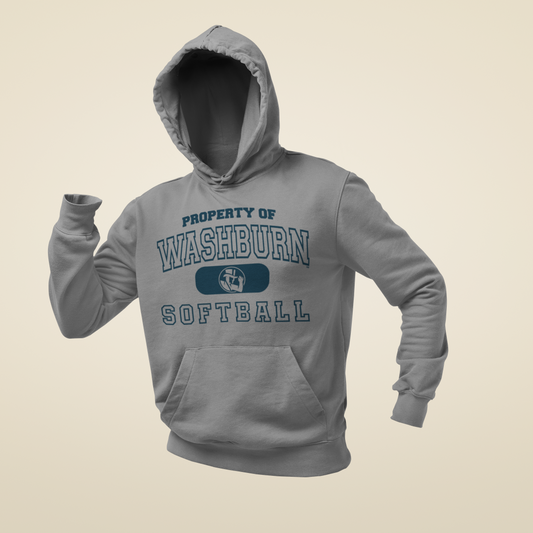 Property of Softball Heavyweight Hoodie